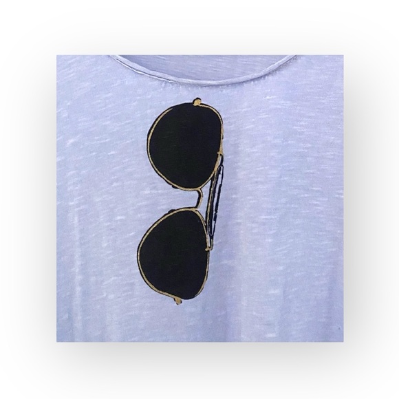 Sauce ☯︎︎ Ray Ban Sunglasses Tee T Shirt ☯︎︎ Cornflower Pastel Blue ☯︎︎ XS ︎ - Picture 7 of 13